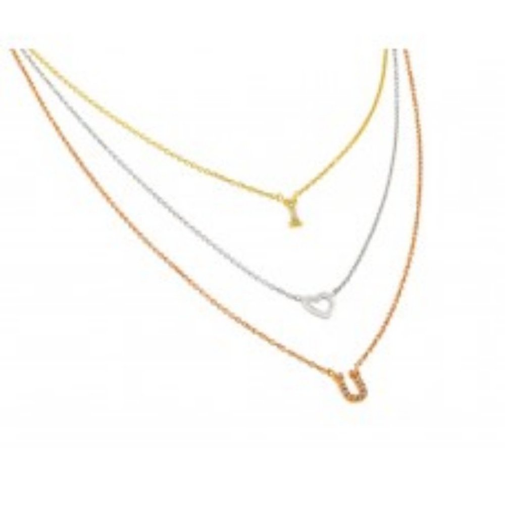 New sterling silver yellow rose gold pendant